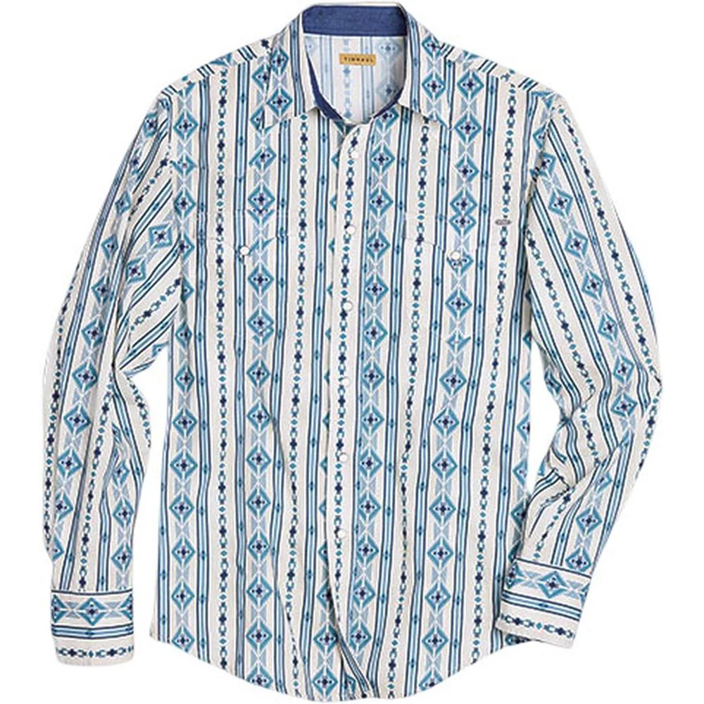 Tin Haul - Men Long Sleeve Aztec Print Shirt