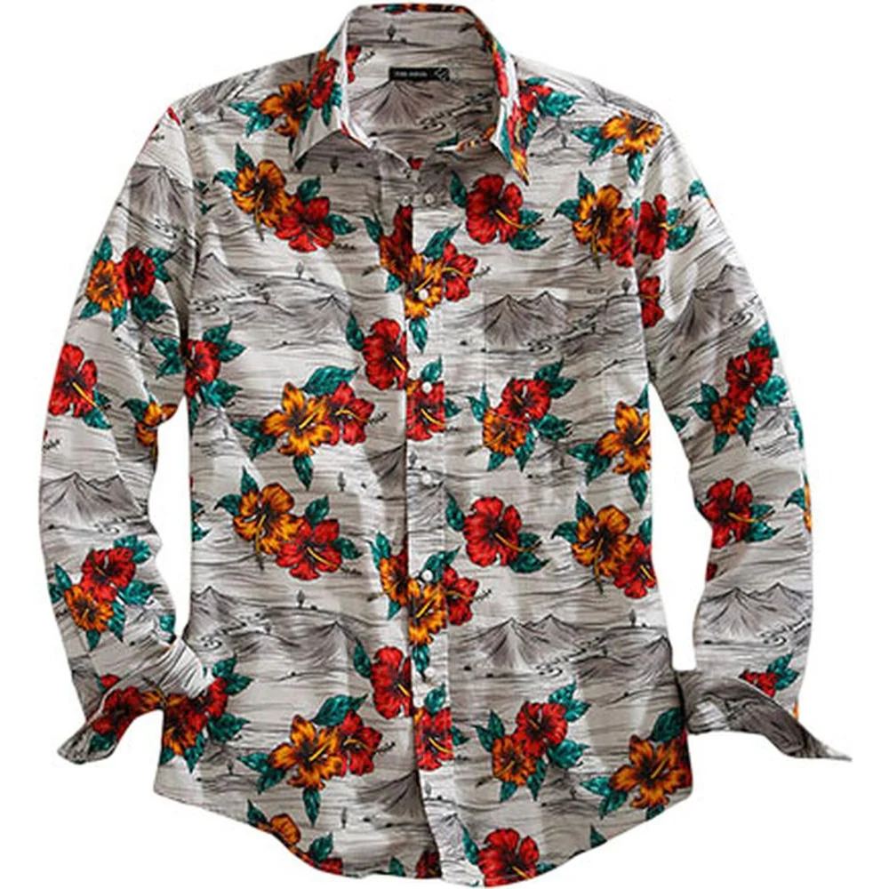 Tin Haul - Men Long Sleeve Hawaiian Style Shirt - Image 2