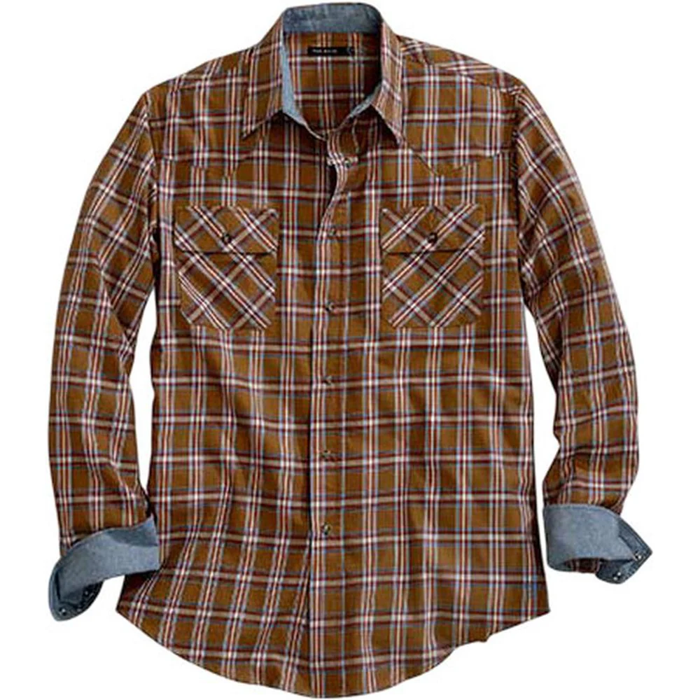Tin Haul - Men Long Sleeve Plaid Shirt