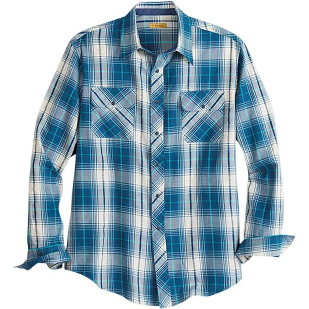 Tin Haul - Men Long Sleeve Plaid Shirt - Image 2