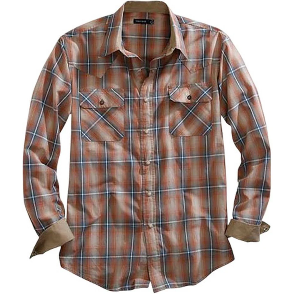 Tin Haul - Men Long Sleeve Plaid Shirt - Image 2