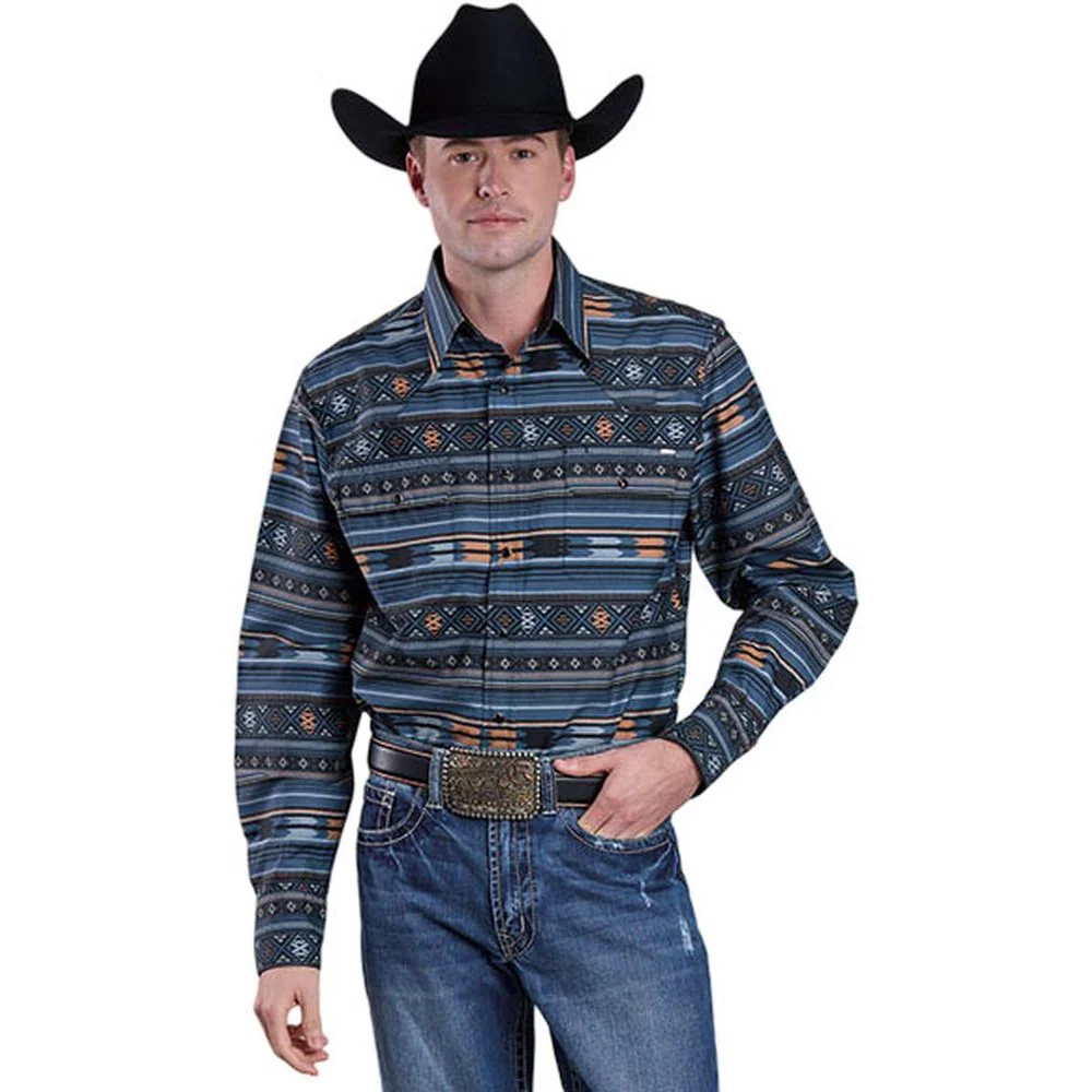 Tin Haul - Men Long Sleeve Striped Shirt - Image 2