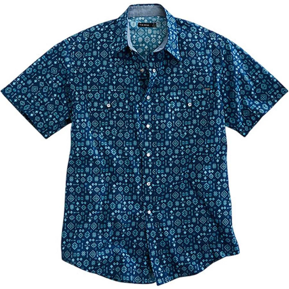 Tin Haul - Men Short Sleeve Aztec Print Shirt