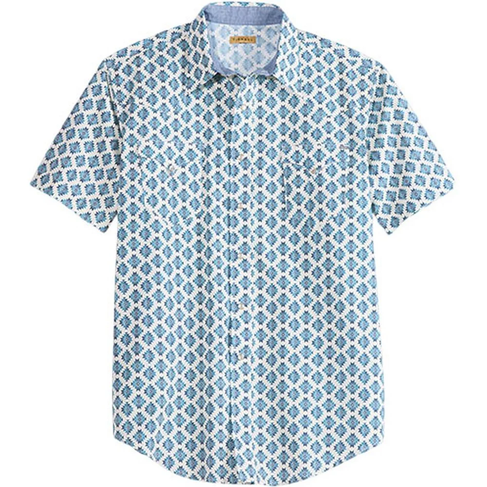 Tin Haul - Men Short Sleeve Aztec Print Shirt