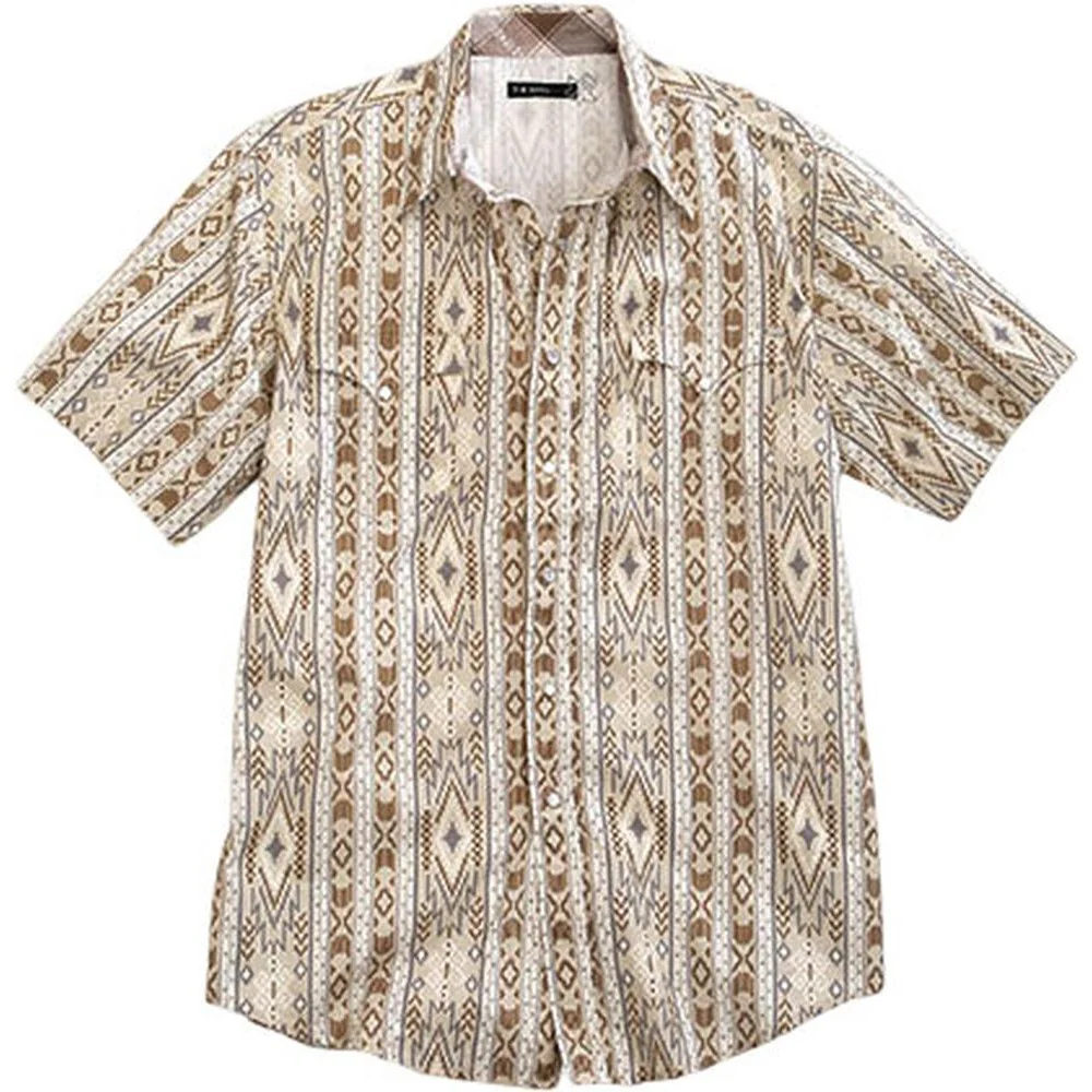 Tin Haul - Men Short Sleeve Aztec Print Shirt