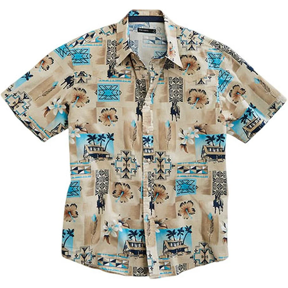 Tin Haul - Men Short Sleeve Hawaiian Style Shirt