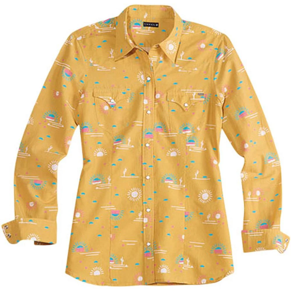 Tin Haul - Women Long Sleeve Cotton Shirt - Image 2