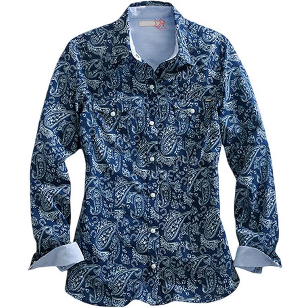 Tin Haul - Women Long Sleeve Cotton Shirt - Image 2