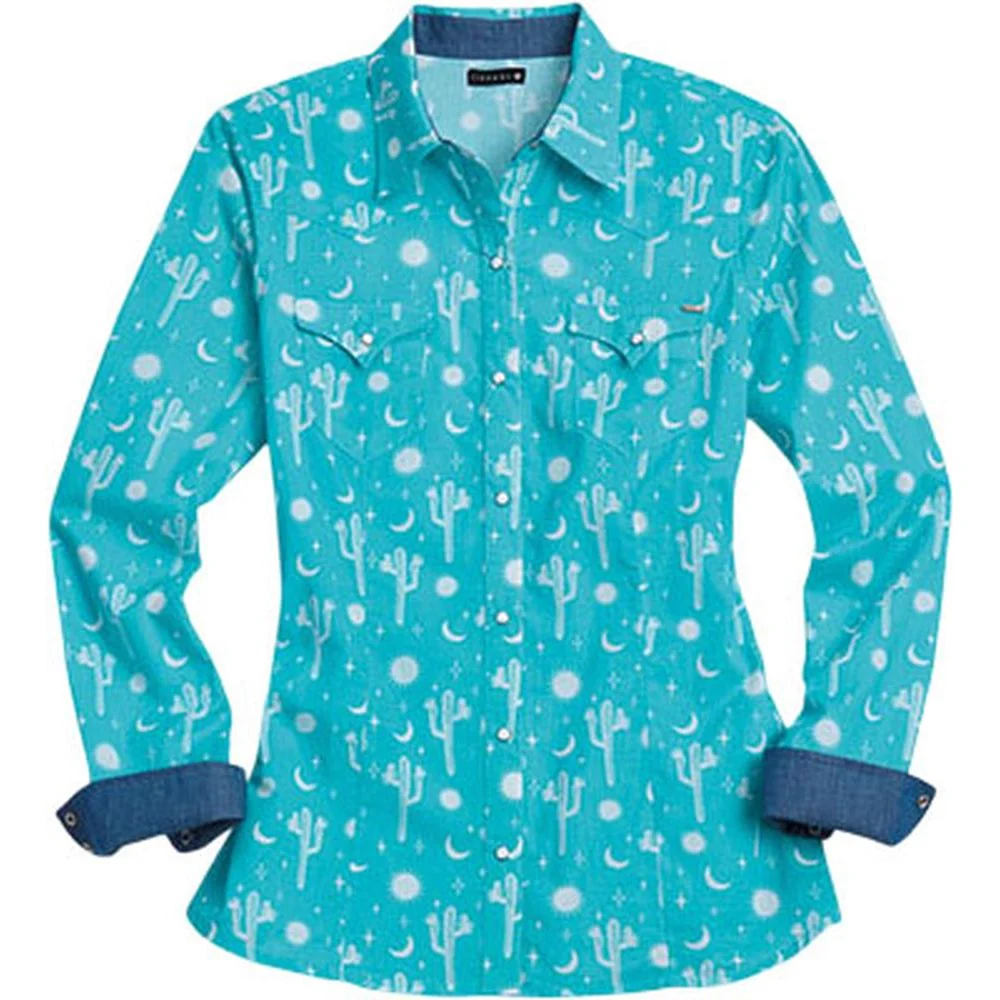 Tin Haul - Women Long Sleeve Cotton Shirt - Image 2