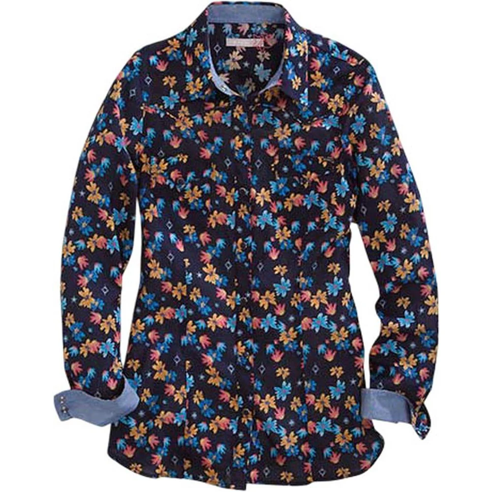 Tin Haul - Women Long Sleeve Floral Print Shirt