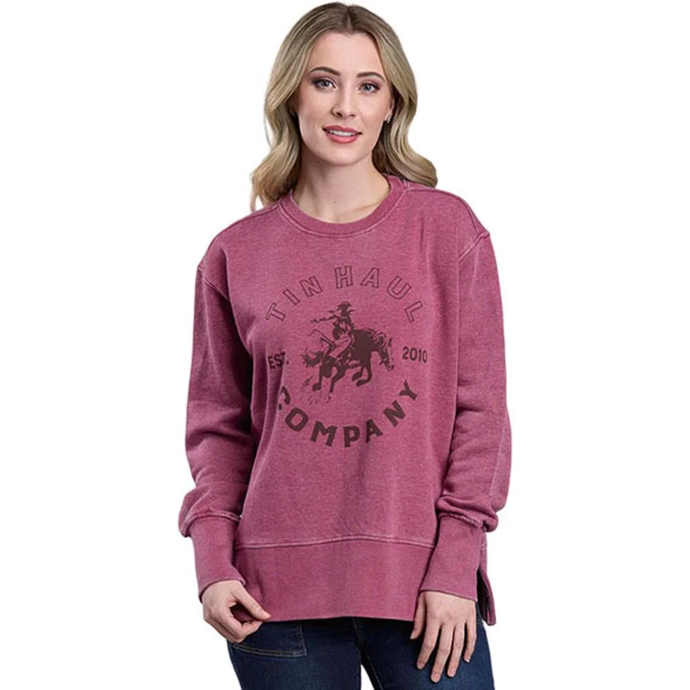 Tin Haul - Women Oversized Crew Neck Sweatshirt - Image 2