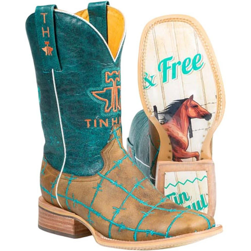 Tin Haul - Womens Barbd Wire Wild and Free Sole Western Boot - Image 2