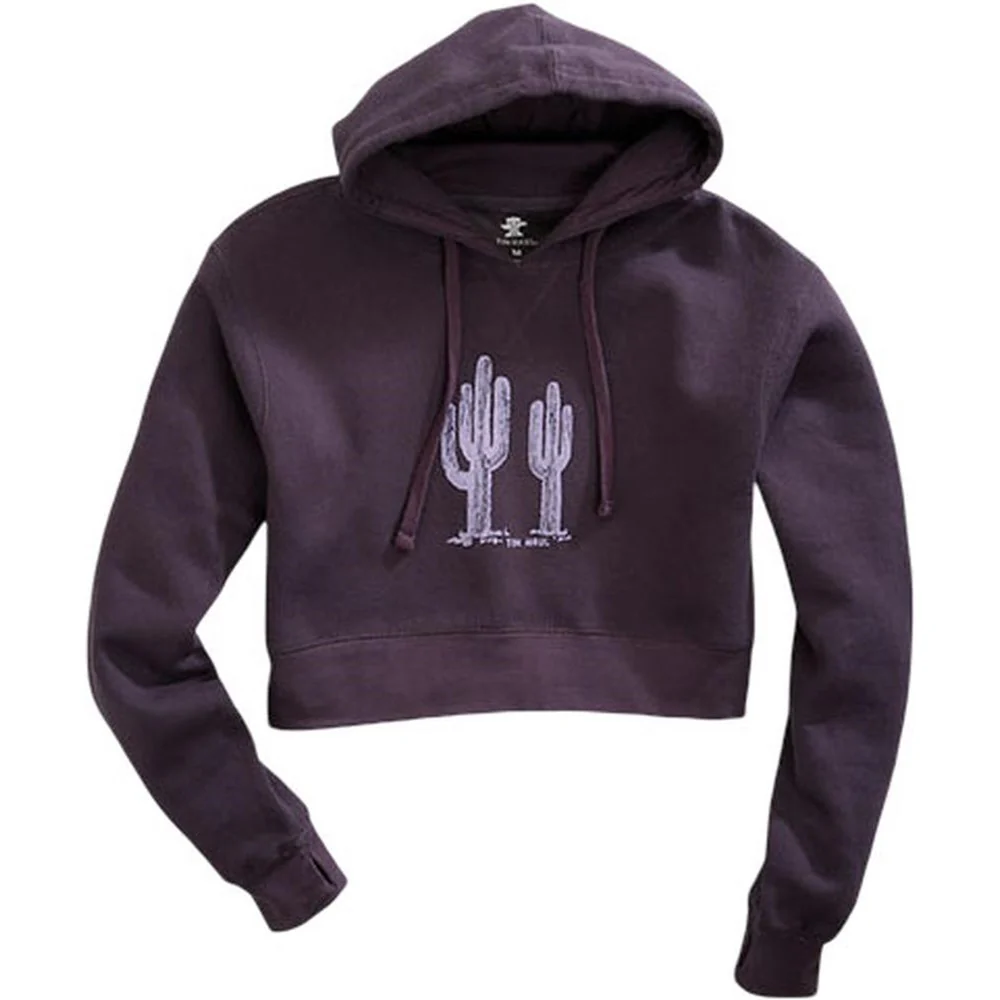Tin Haul - Womens Hooded Sweatshirt Cotton Poly Fleece Cropped