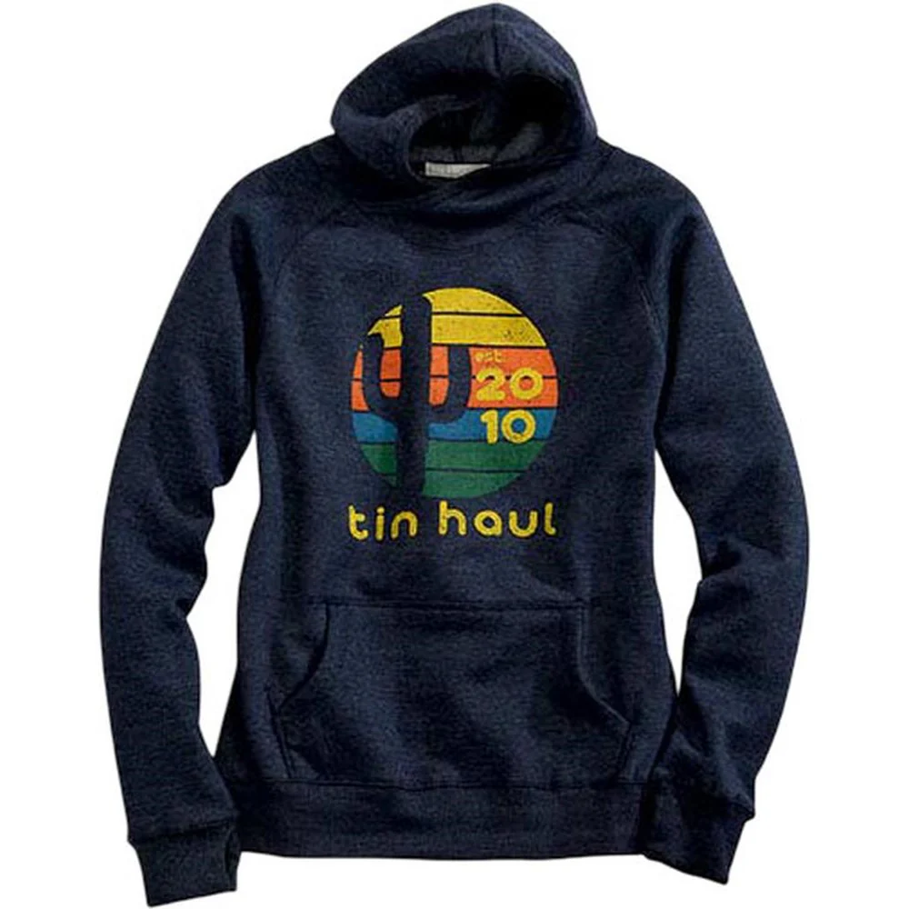 Tin Haul - Womens Hooded Sweatshirt Fleece Knit Asymmetrical Crossover - Image 2