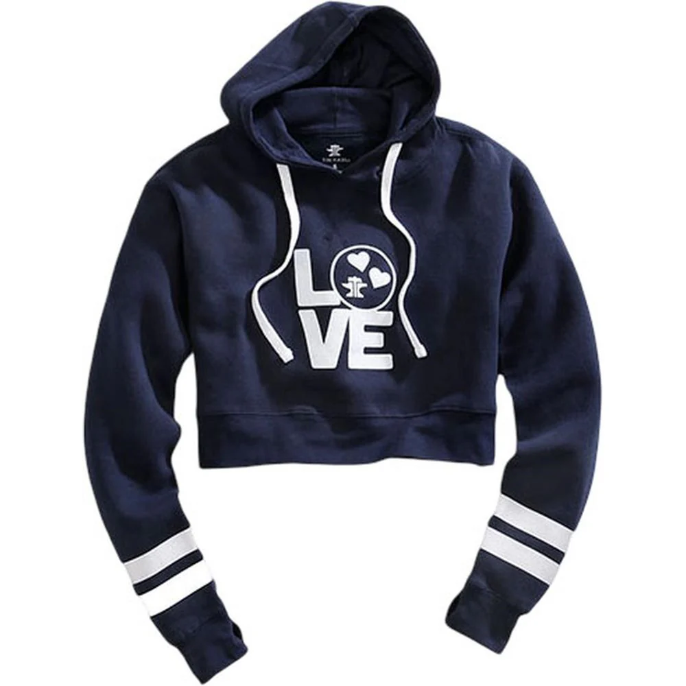Tin Haul - Womens Hooded Sweatshirt Fleece Knit Cropped - Image 2