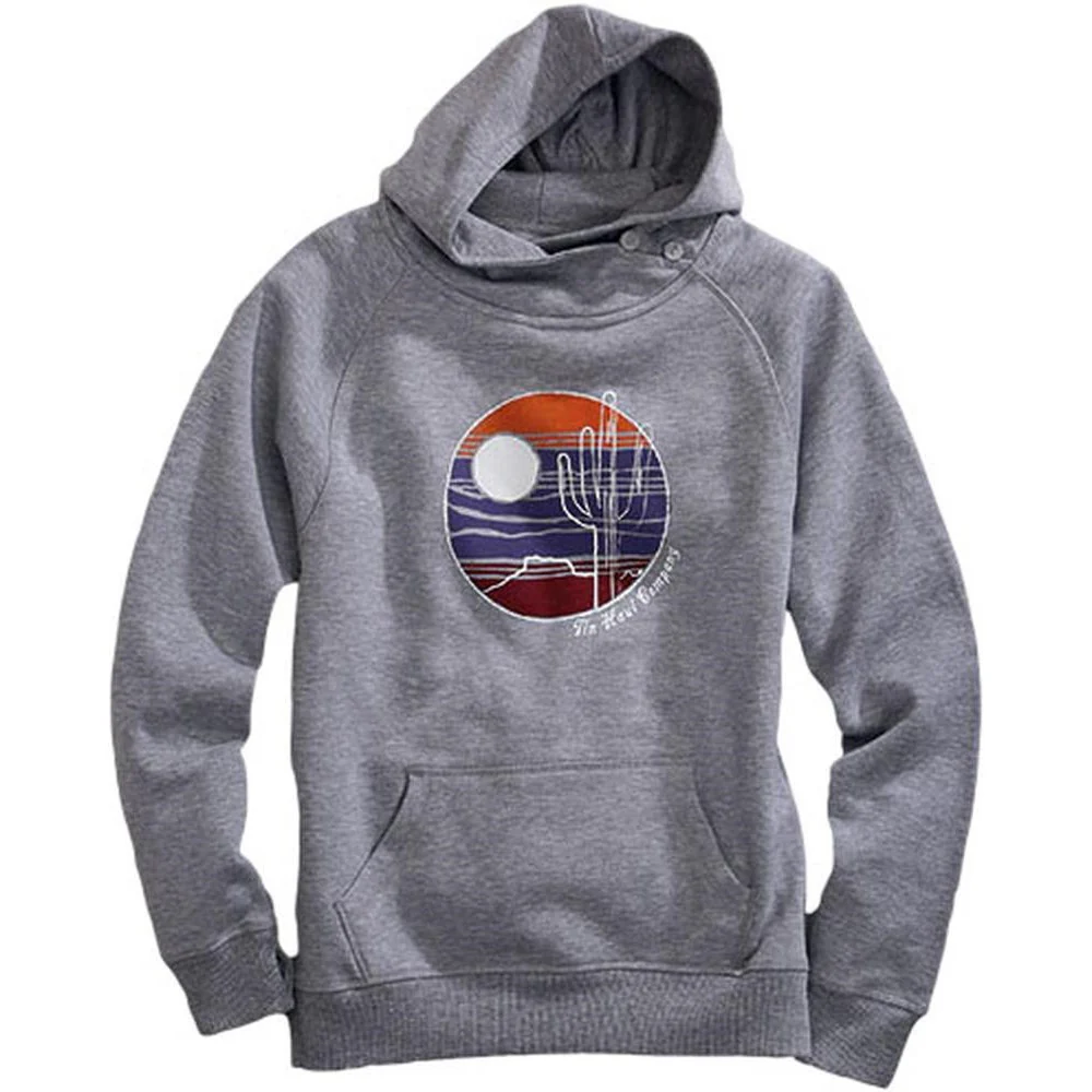 Tin Haul - Womens Hooded Sweatshirt Knit Asymmetrical Crossover