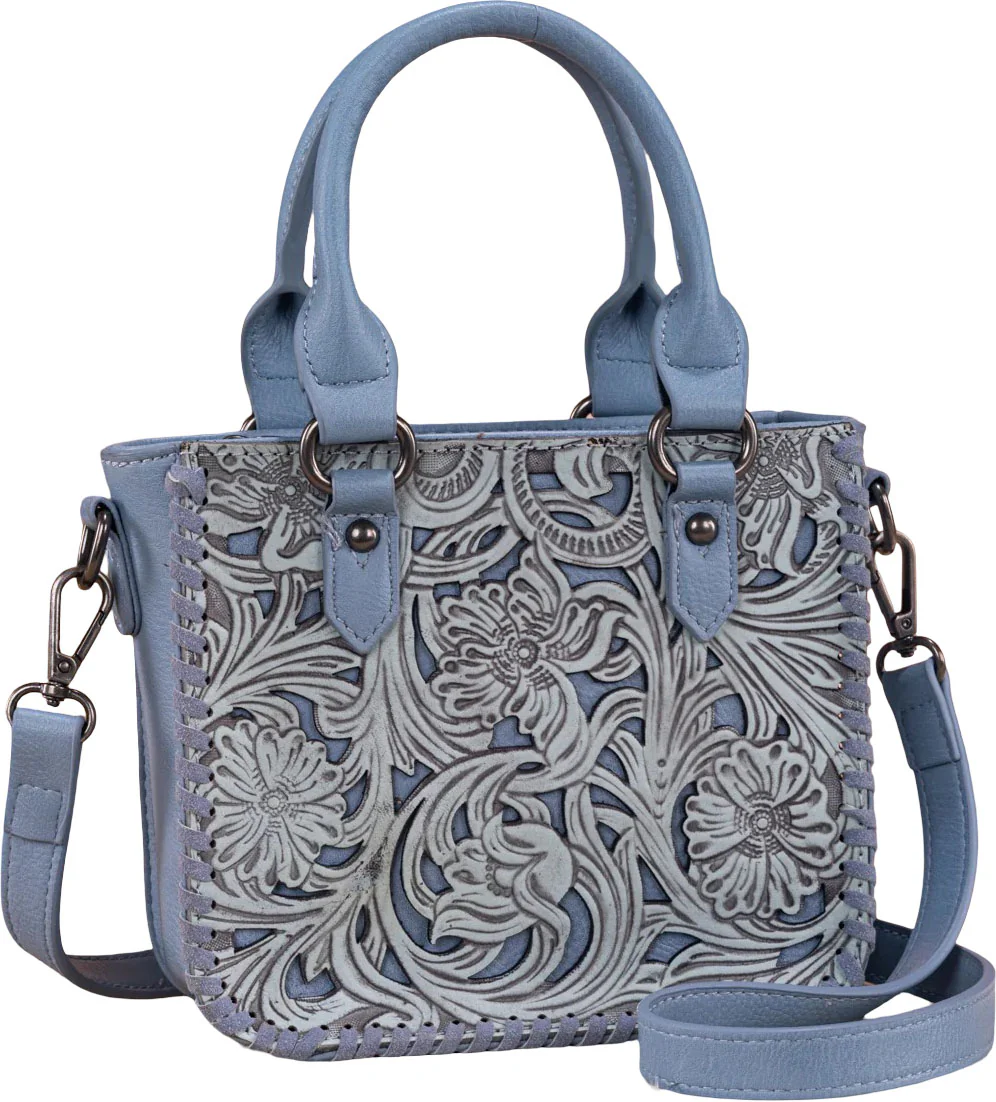 Trinity Ranch - Womens Floral Tooled Collection Mini Tote/Crossbody Bag - Image 6