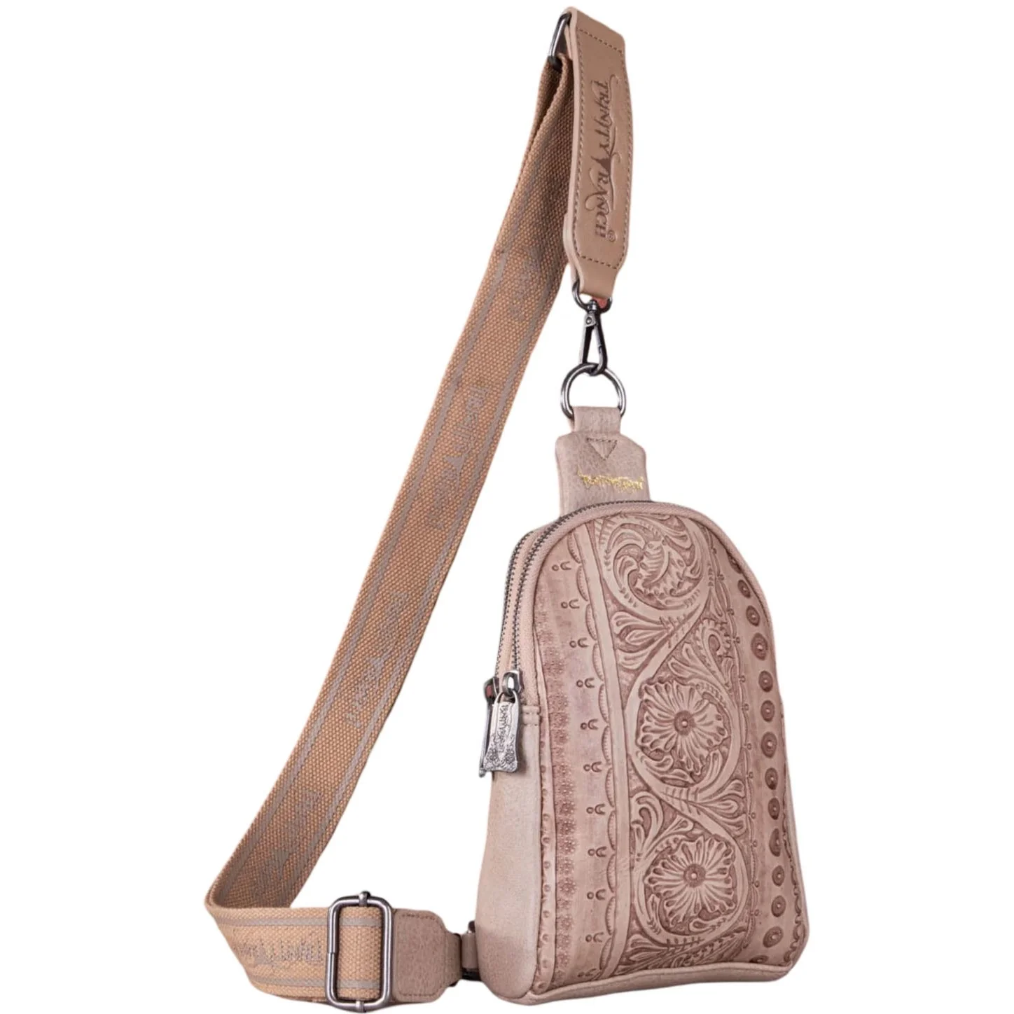 Trinity Ranch - Womens Floral Tooled Collection Sling Bag - Image 2