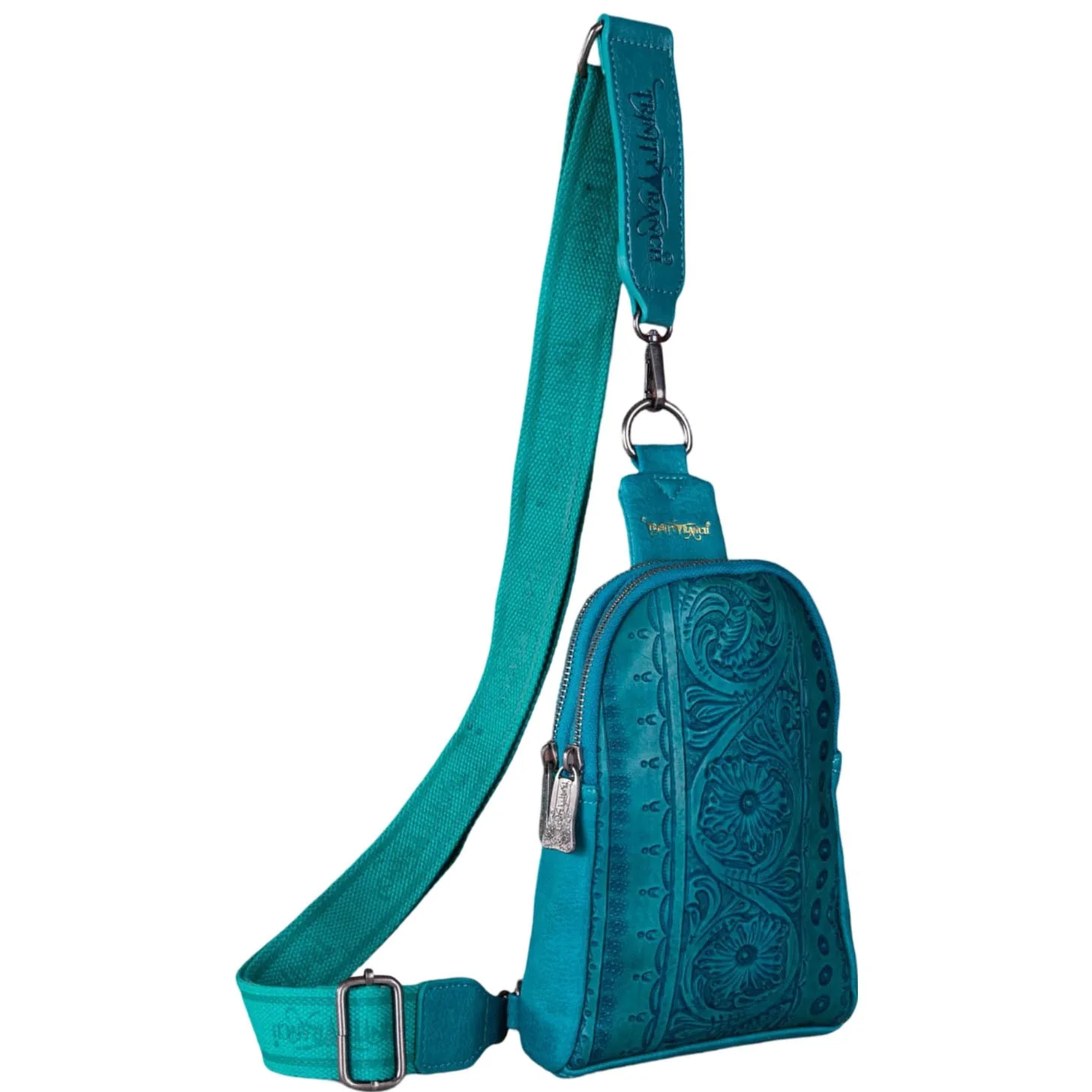 Trinity Ranch - Womens Floral Tooled Collection Sling Bag - Image 3