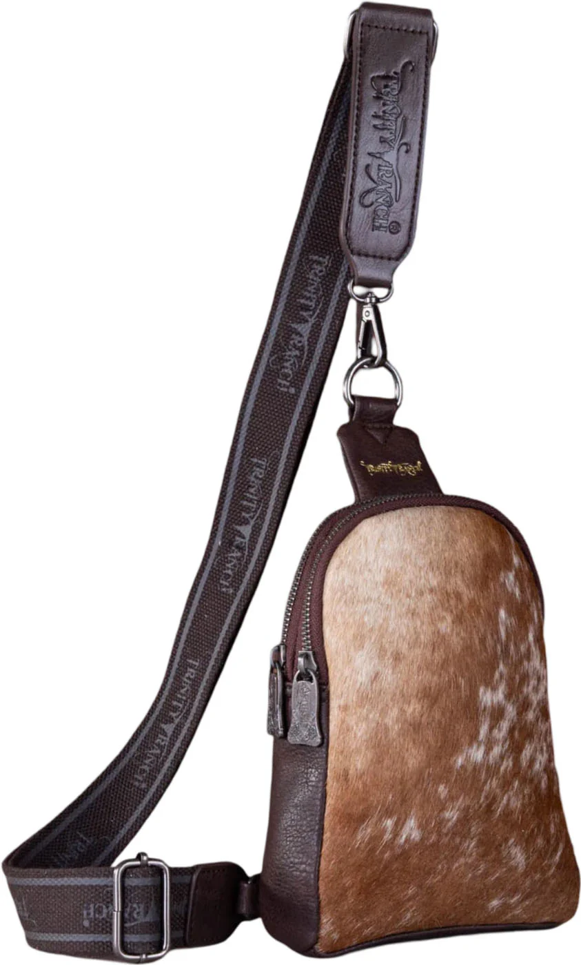 Trinity Ranch - Womens Genuine Hair-On Cowhide Collection Sling Bag - Image 5
