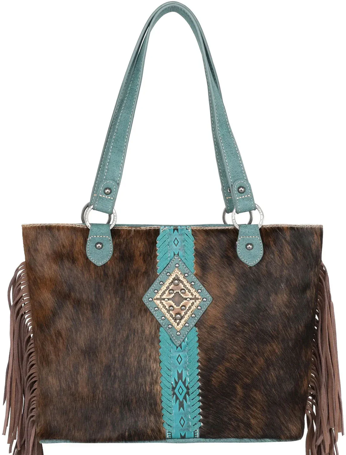 Trinity Ranch - Womens Hair-On Cowhide Concealed Carry Tote - Image 10