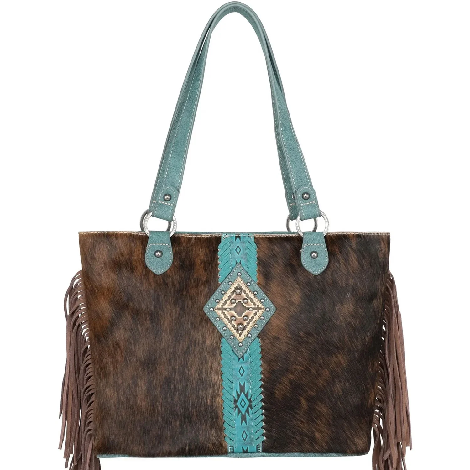 Trinity Ranch - Womens Hair-On Cowhide Concealed Carry Tote - Image 14