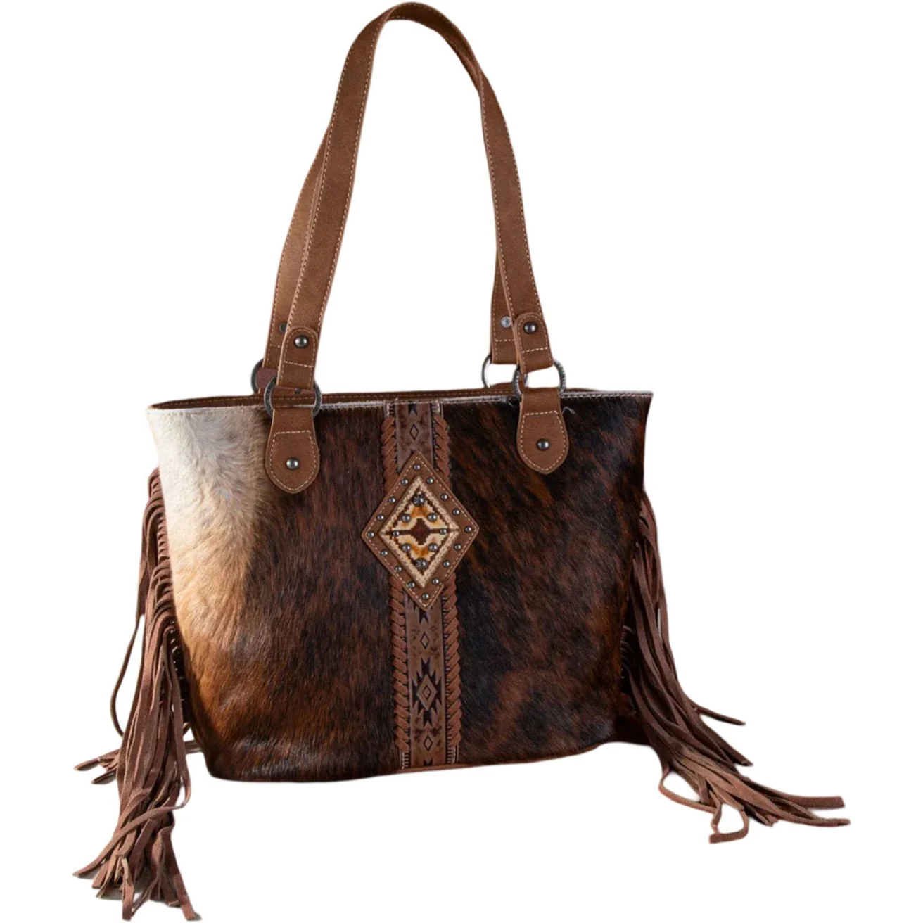 Trinity Ranch - Womens Hair-On Cowhide Concealed Carry Tote - Image 2