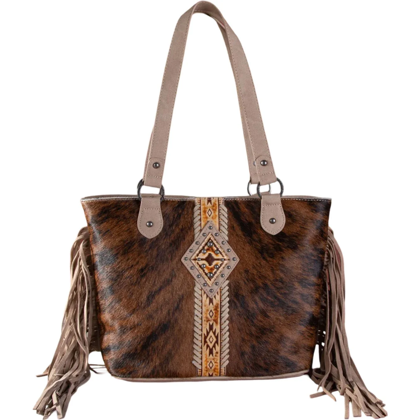 Trinity Ranch - Womens Hair-On Cowhide Concealed Carry Tote - Image 4