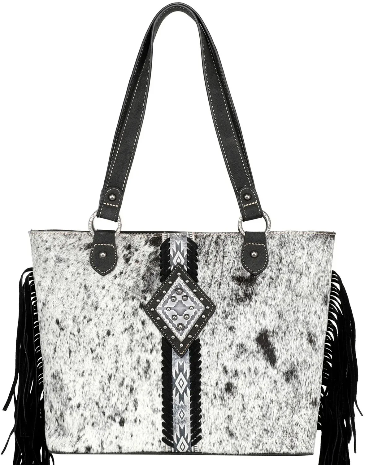 Trinity Ranch - Womens Hair-On Cowhide Concealed Carry Tote - Image 6