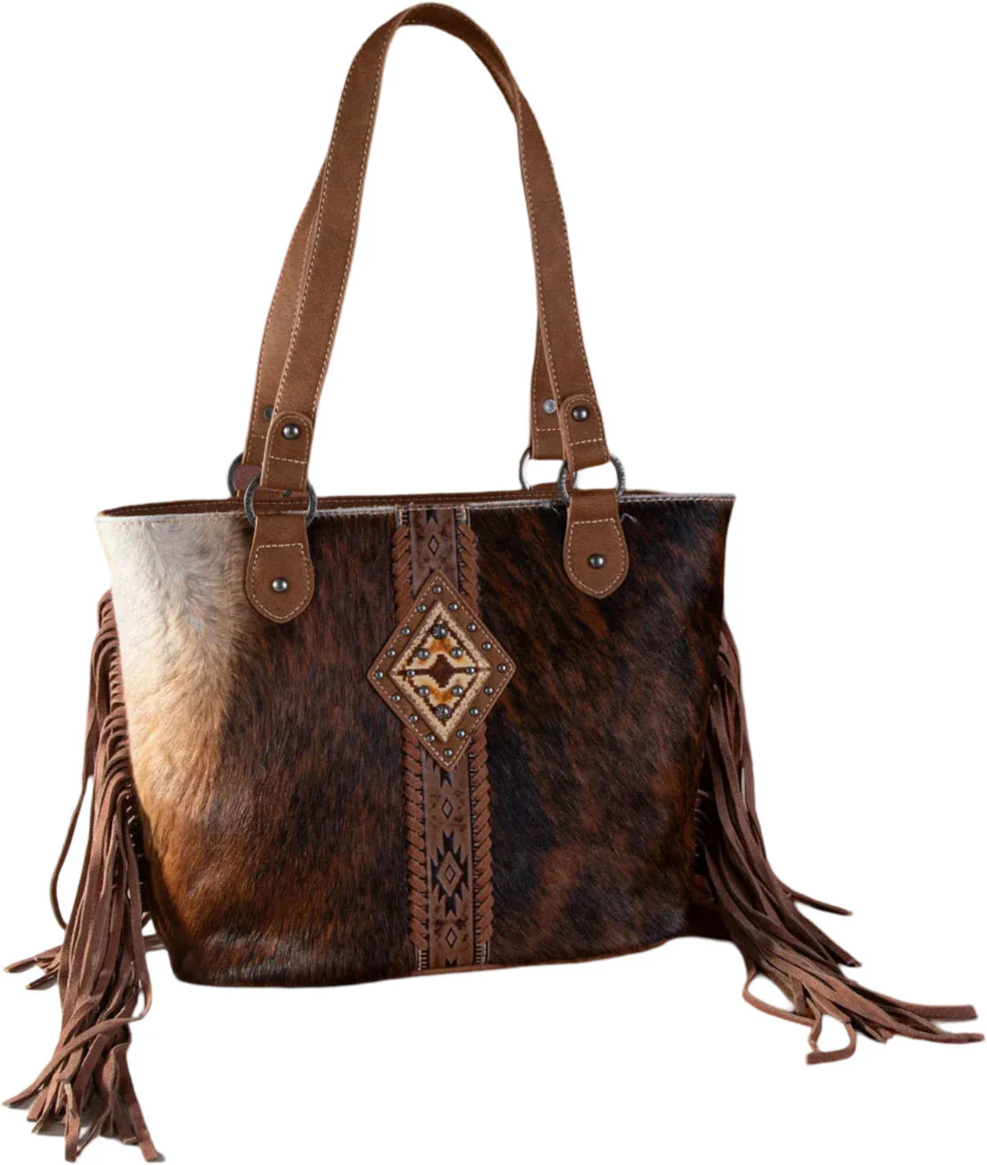 Trinity Ranch - Womens Hair-On Cowhide Concealed Carry Tote - Image 7