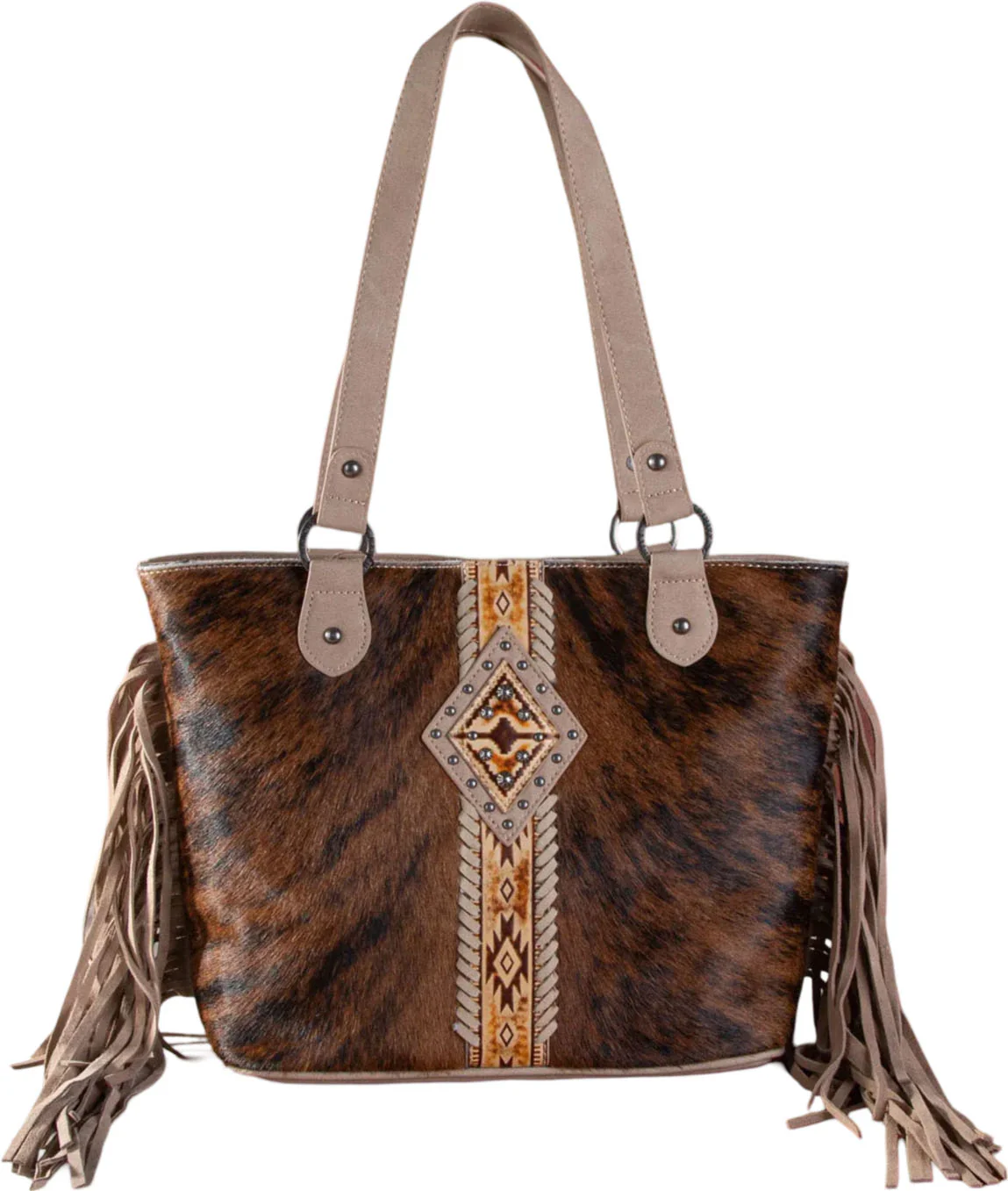 Trinity Ranch - Womens Hair-On Cowhide Concealed Carry Tote - Image 9