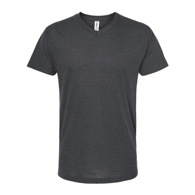 Tultex - Mens 207 Unisex Poly-Rich V-Neck T-Shirt - Image 3