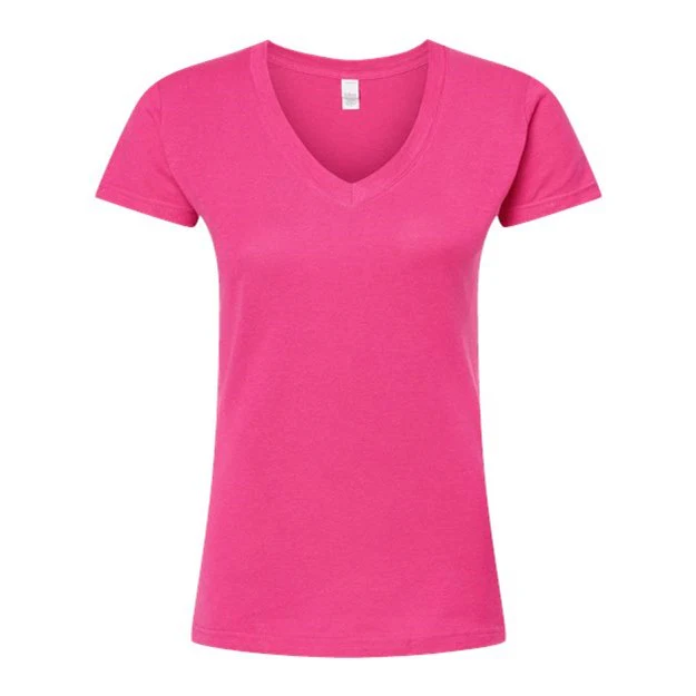 Tultex - Womens 214 Slim Fit Fine Jersey V-Neck T-Shirt - Image 5