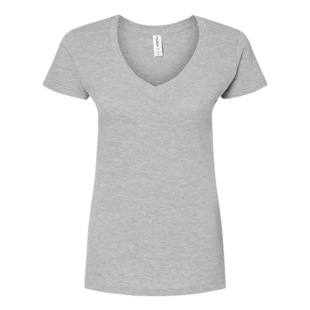 Tultex - Womens 214 Slim Fit Fine Jersey V-Neck T-Shirt - Image 6