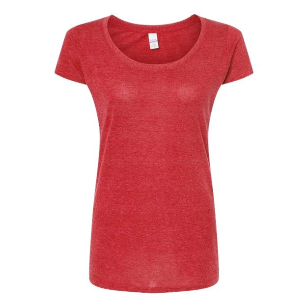 Tultex - Womens 243 Poly-Rich Scoop Neck T-Shirt - Image 4