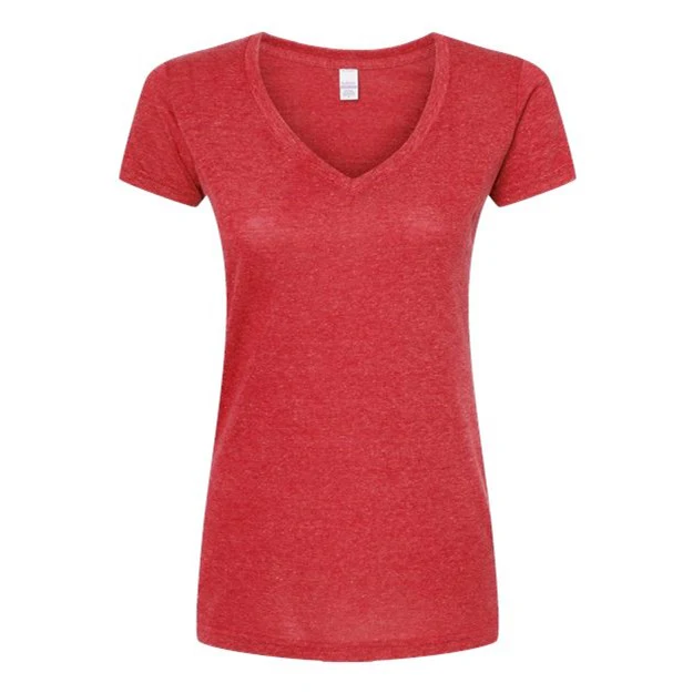 Tultex - Womens 244 Poly-Rich V-Neck T-Shirt - Image 10
