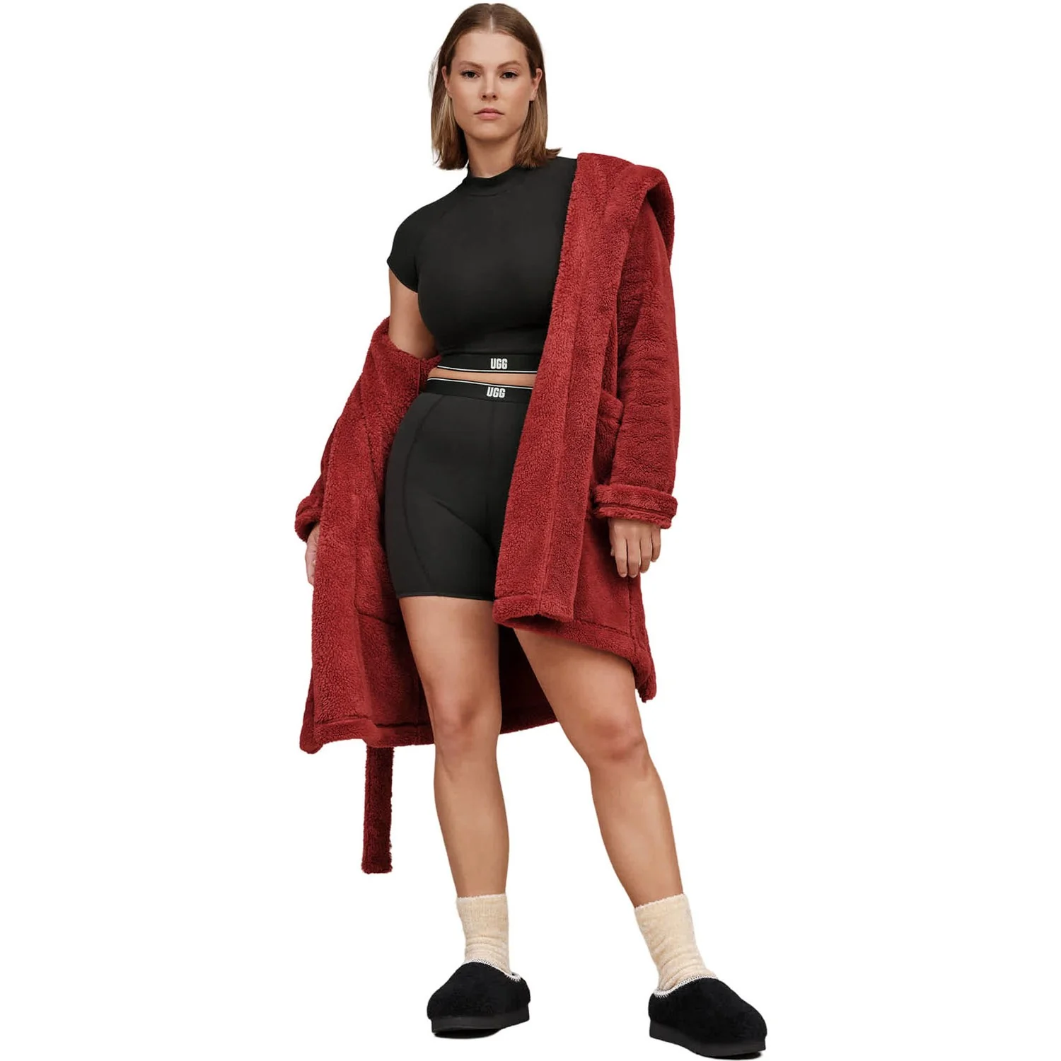 Ugg - Womens Aarti Hooded Fleece Robe - Image 12