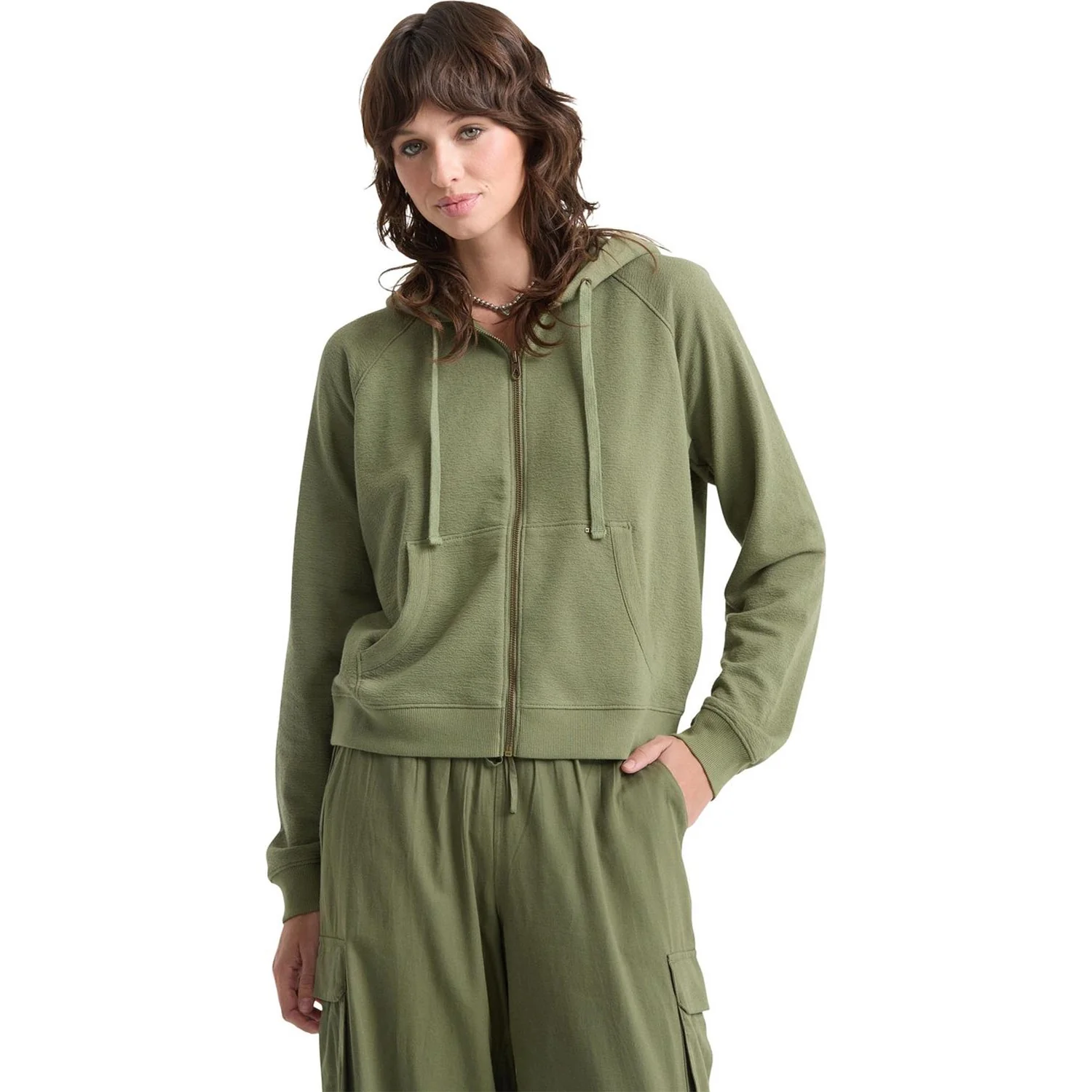 Volcom - Womens Lived In Fleece Zip Pullover - Image 2
