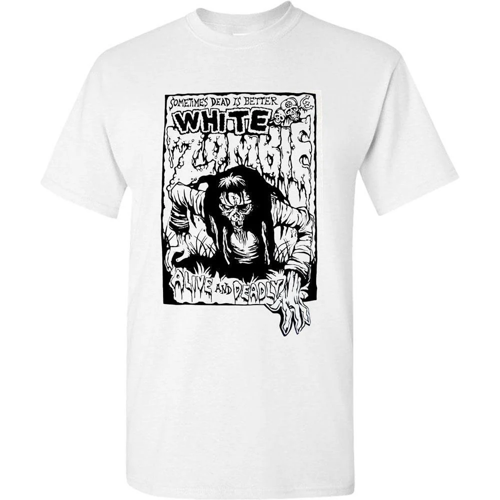 White Zombie - Mens Alive And Deadly T-Shirt - Image 3