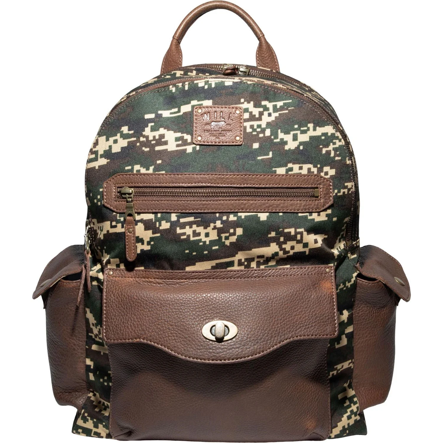 Will Leather Goods - Unisex Canvas and Leather Backpack - Image 4