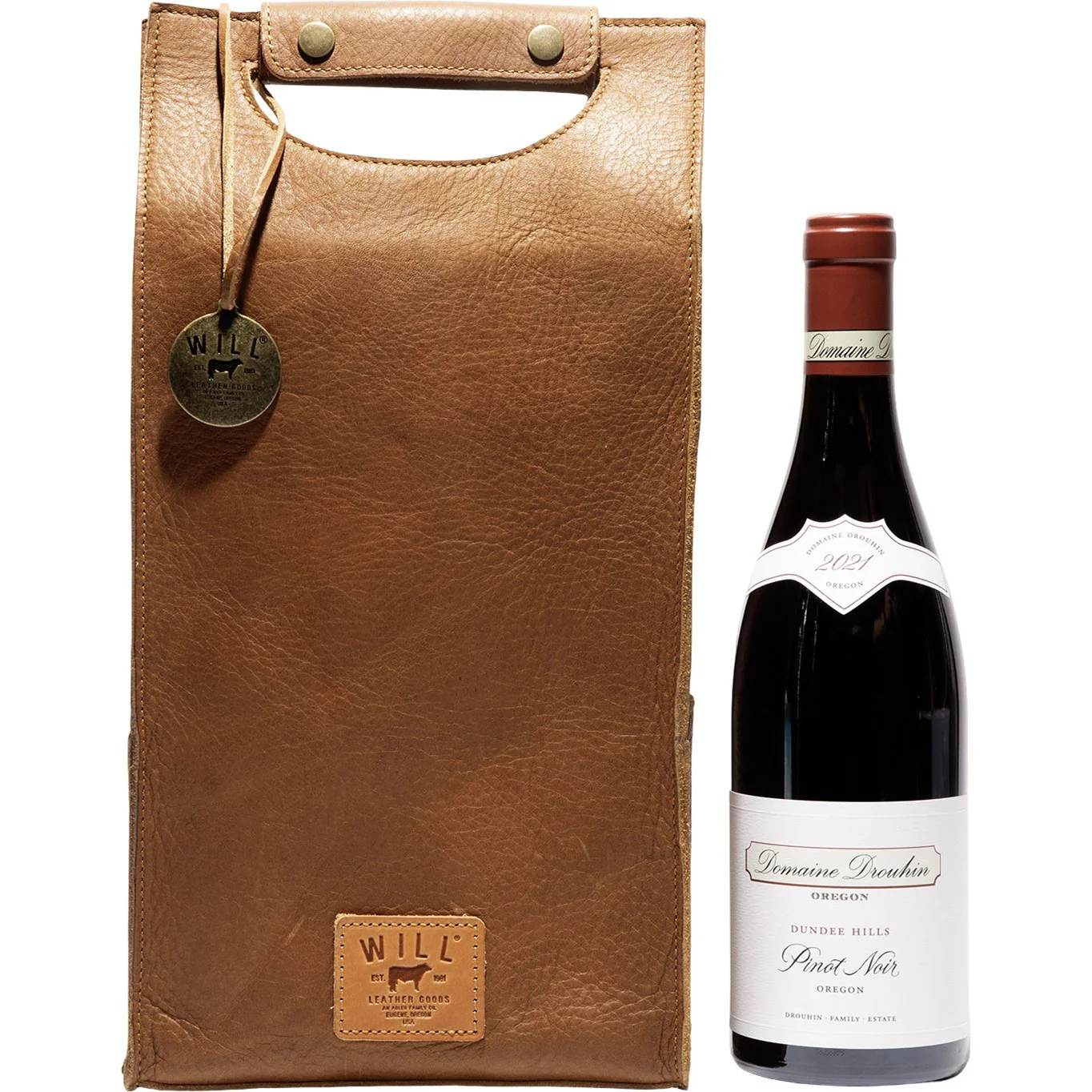 Will Leather Goods - Unisex Double Leather Wine Case - Image 2