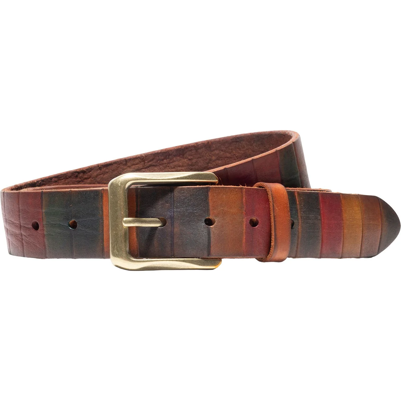 Will Leather Goods - Unisex Hand Painted Color Block Belt - Image 2