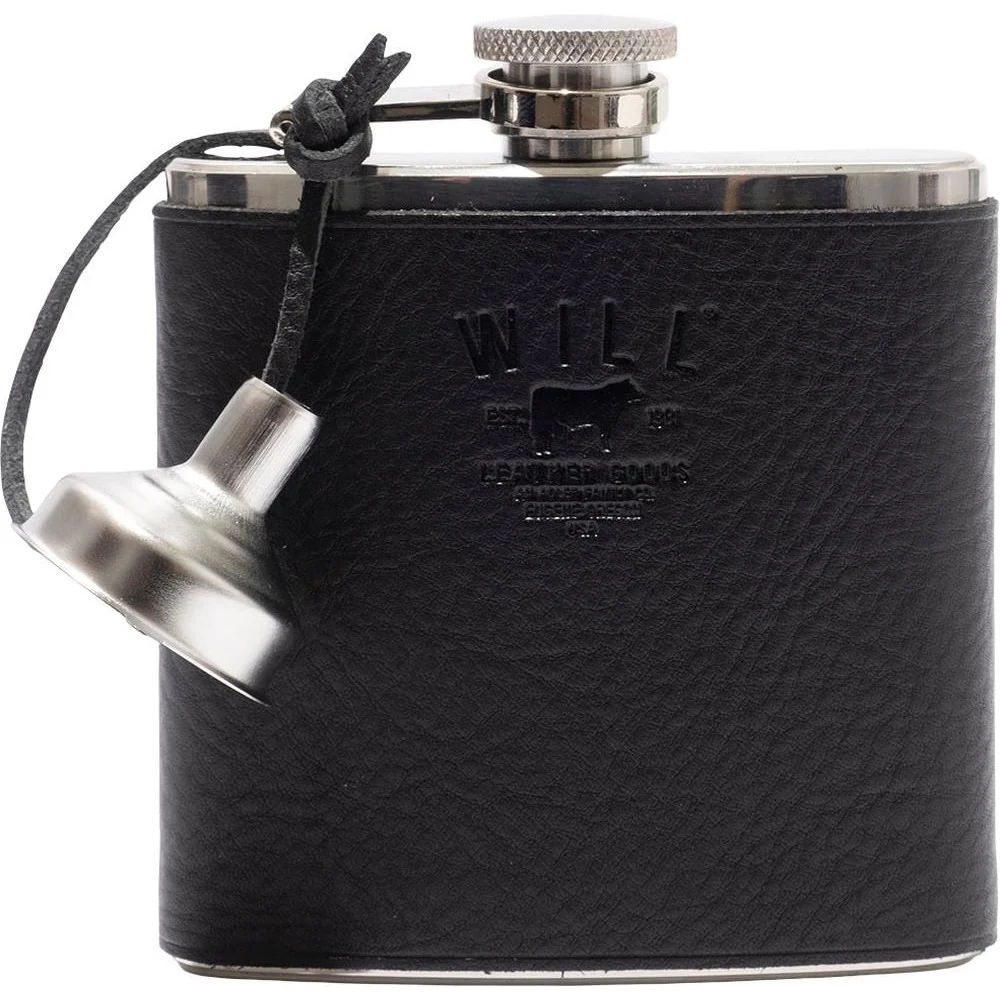 Will Leather Goods - Unisex Leather and Stainless Steel Flask