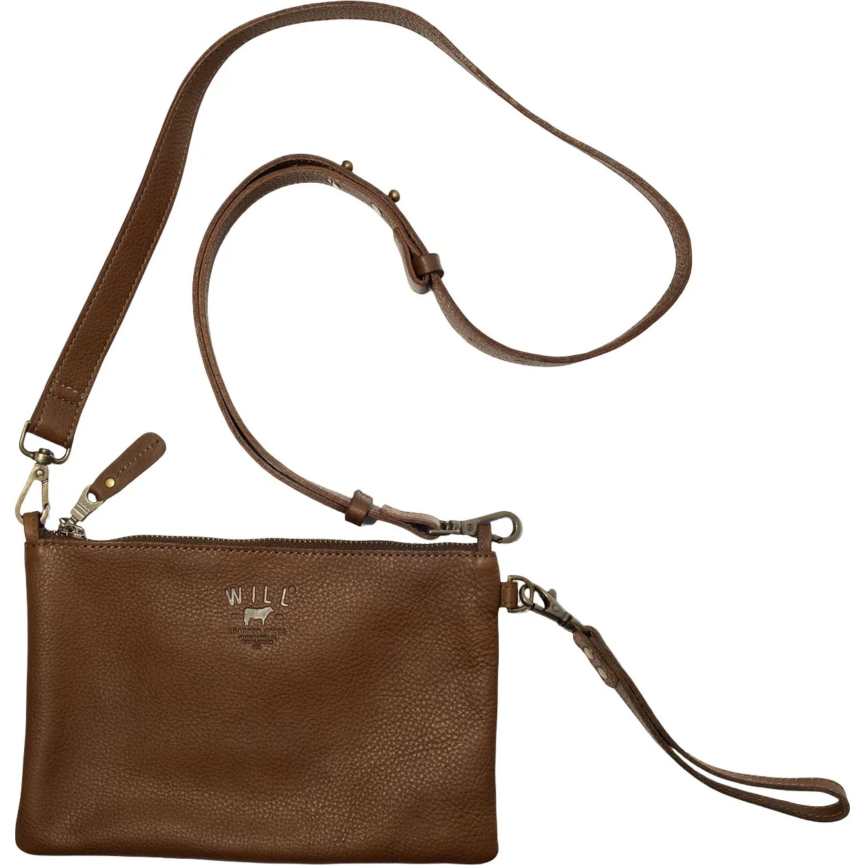 Will Leather Goods - Womens Zip Pouch Medium Crossbody Bag - Image 6