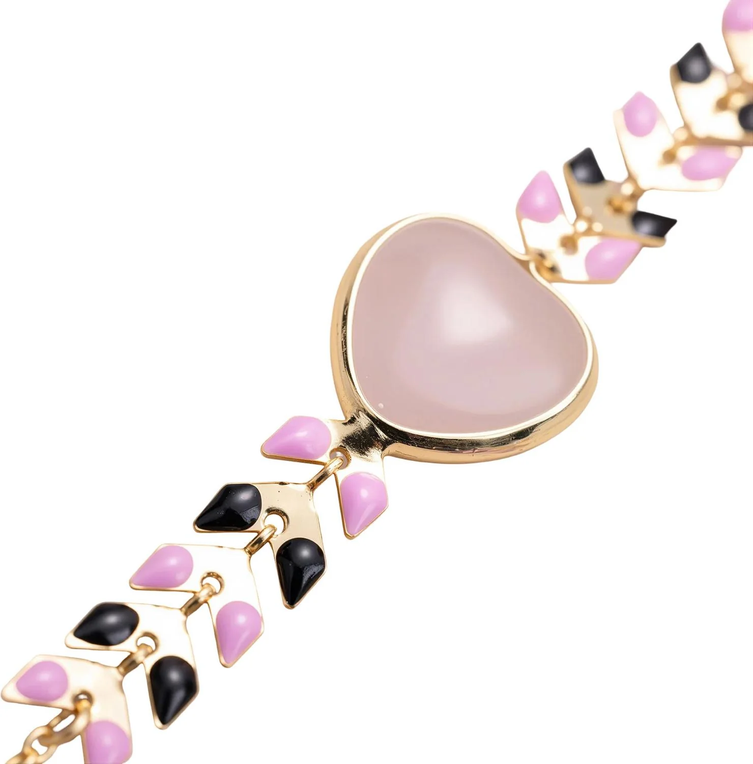 Wrangler - Womens 14 Karat Gold Western Chain Bracelet Heart Shaped Natural Stone - Image 10
