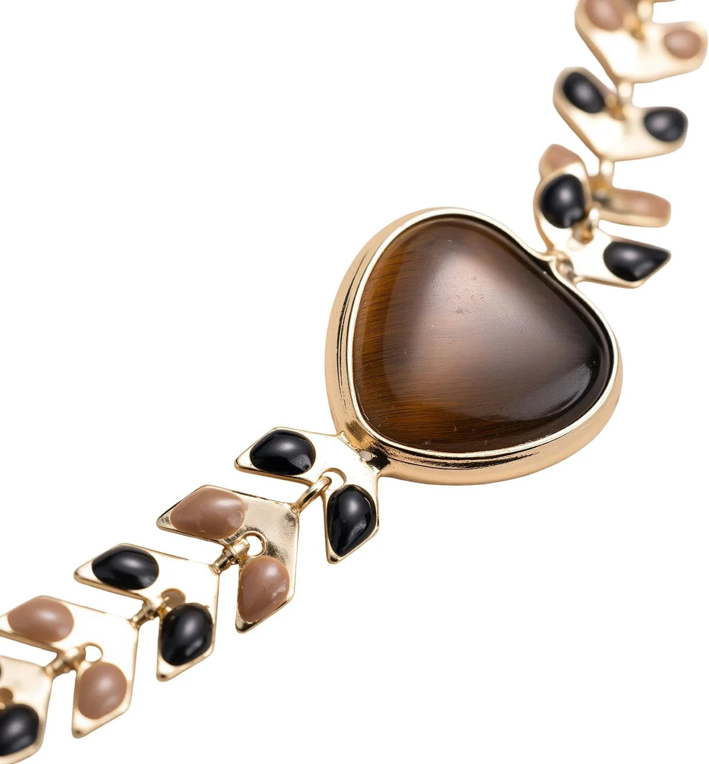 Wrangler - Womens 14 Karat Gold Western Chain Bracelet Heart Shaped Natural Stone - Image 11