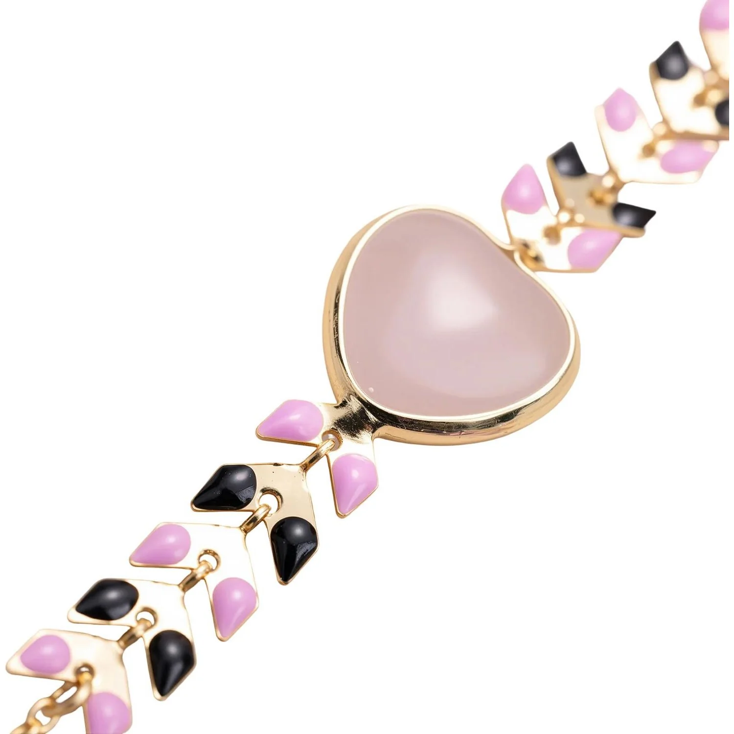 Wrangler - Womens 14 Karat Gold Western Chain Bracelet Heart Shaped Natural Stone - Image 4