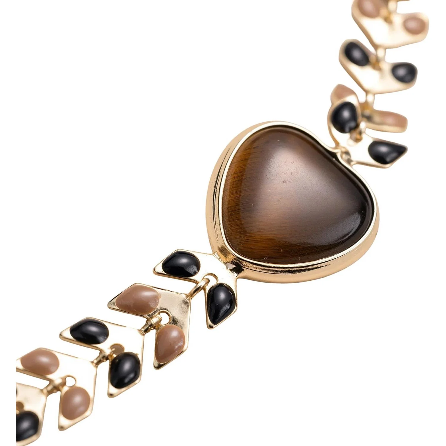 Wrangler - Womens 14 Karat Gold Western Chain Bracelet Heart Shaped Natural Stone - Image 5