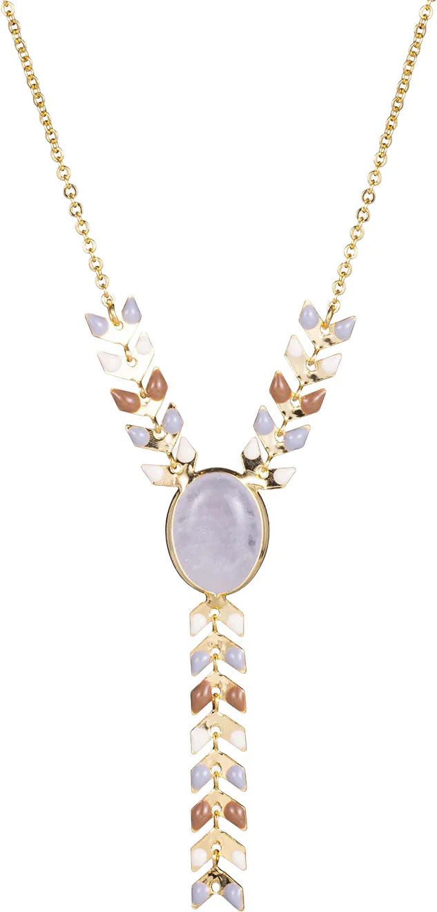 Wrangler - Womens 14K Gold Western Y Necklace Oval Shaped Natural Stone Pendant - Image 4