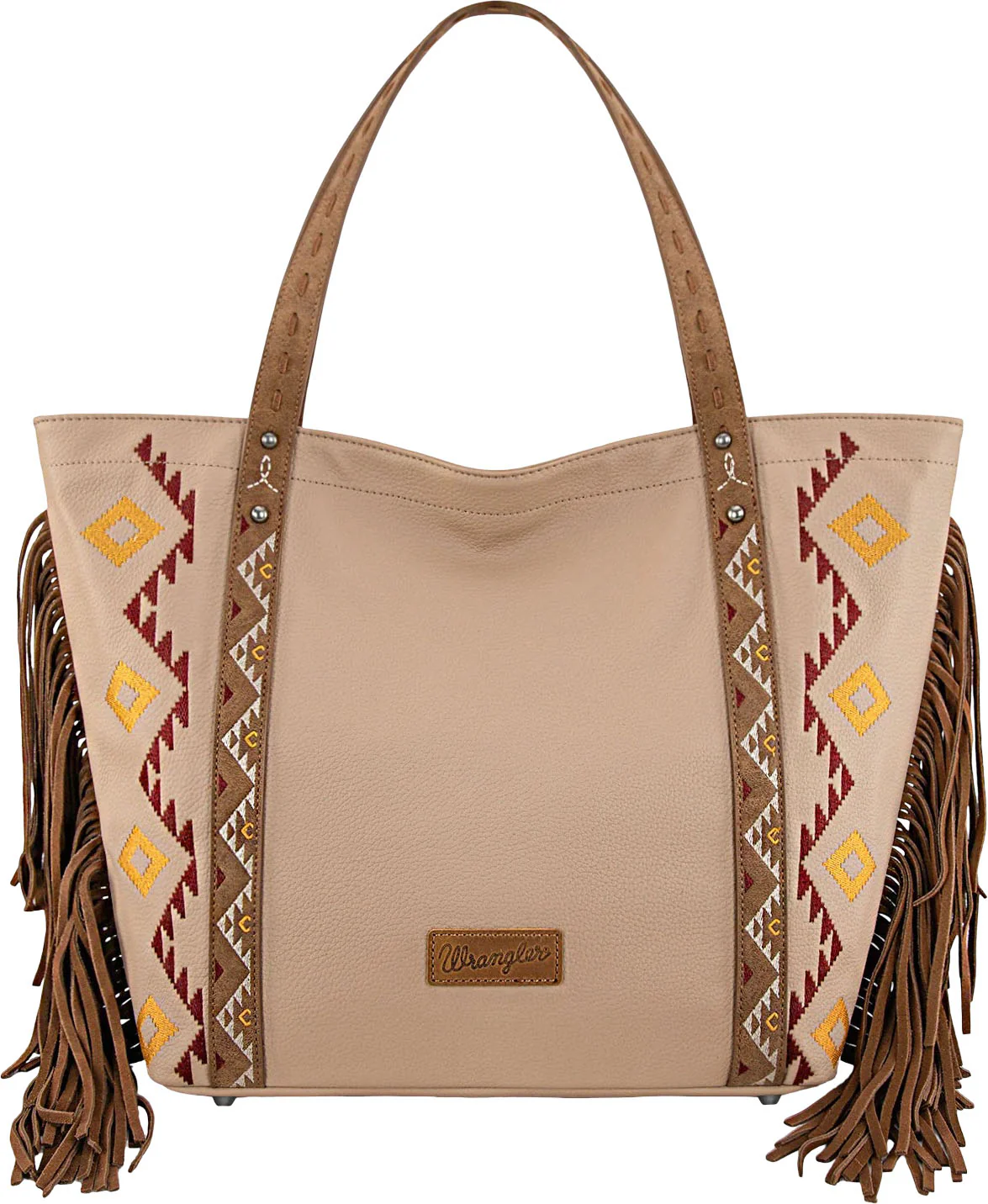 Wrangler - Womens Aztec Embroidered Large Tote Bag - Image 10